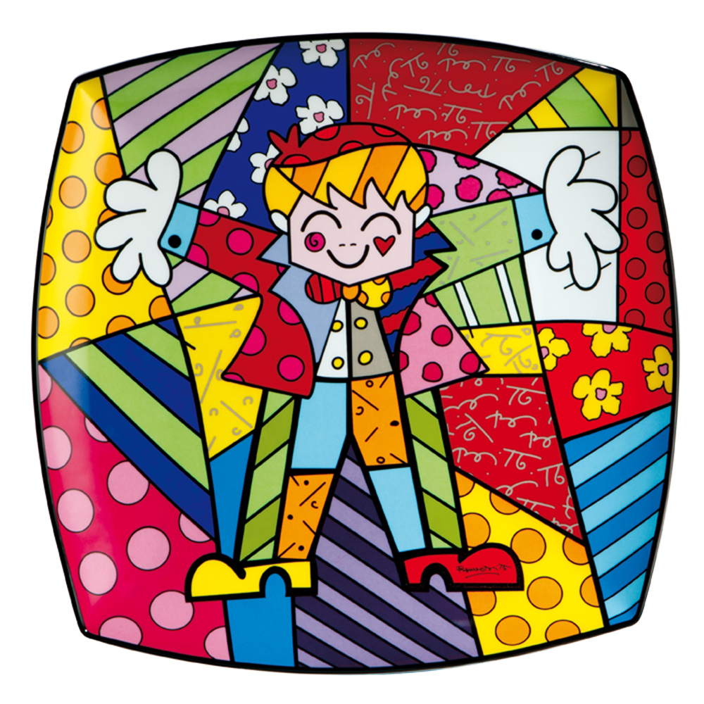 Goebel - Romero Britto 'Hug Too' Wall Platter 30cm | Peter's of Kensington