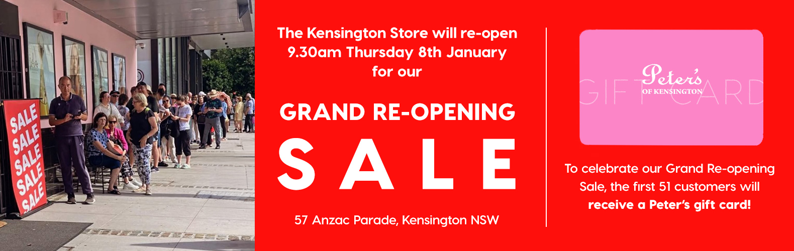 Grand Re-opening Sale