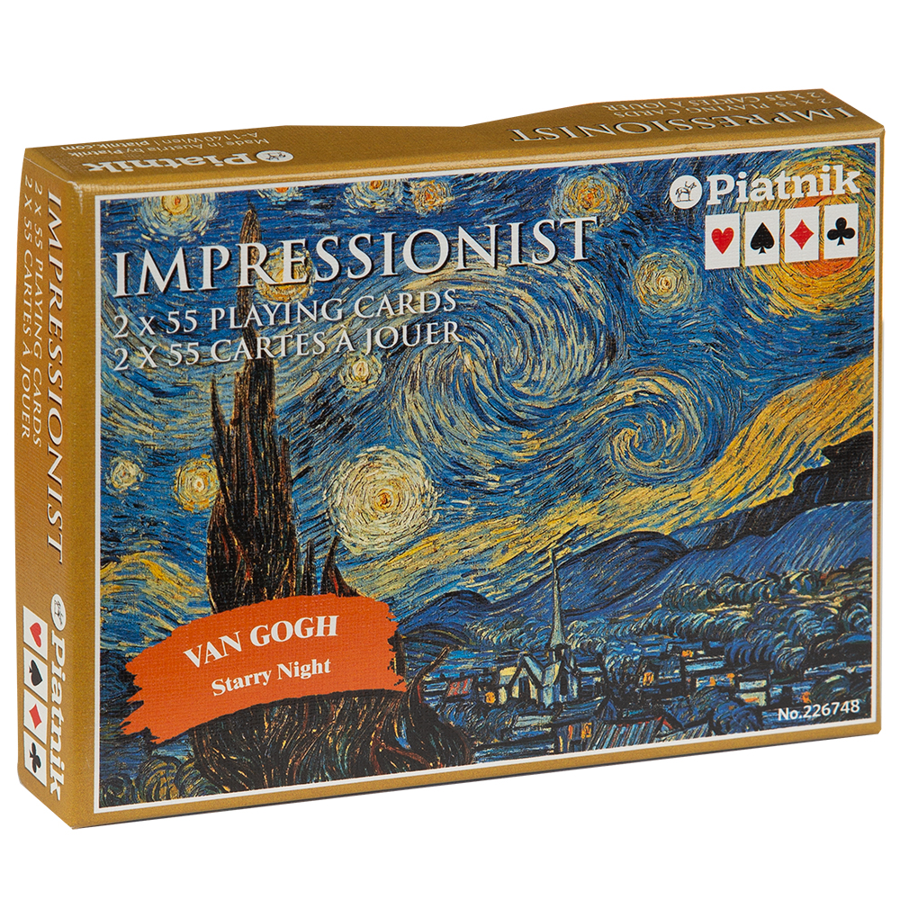 Piatnik - Baraja De Cartas Con Obras De Van Gogh | 54 Imágenes Únicas De Sus Cuadros Más Famosos | Regalo De Colección Para Amantes Del Arte