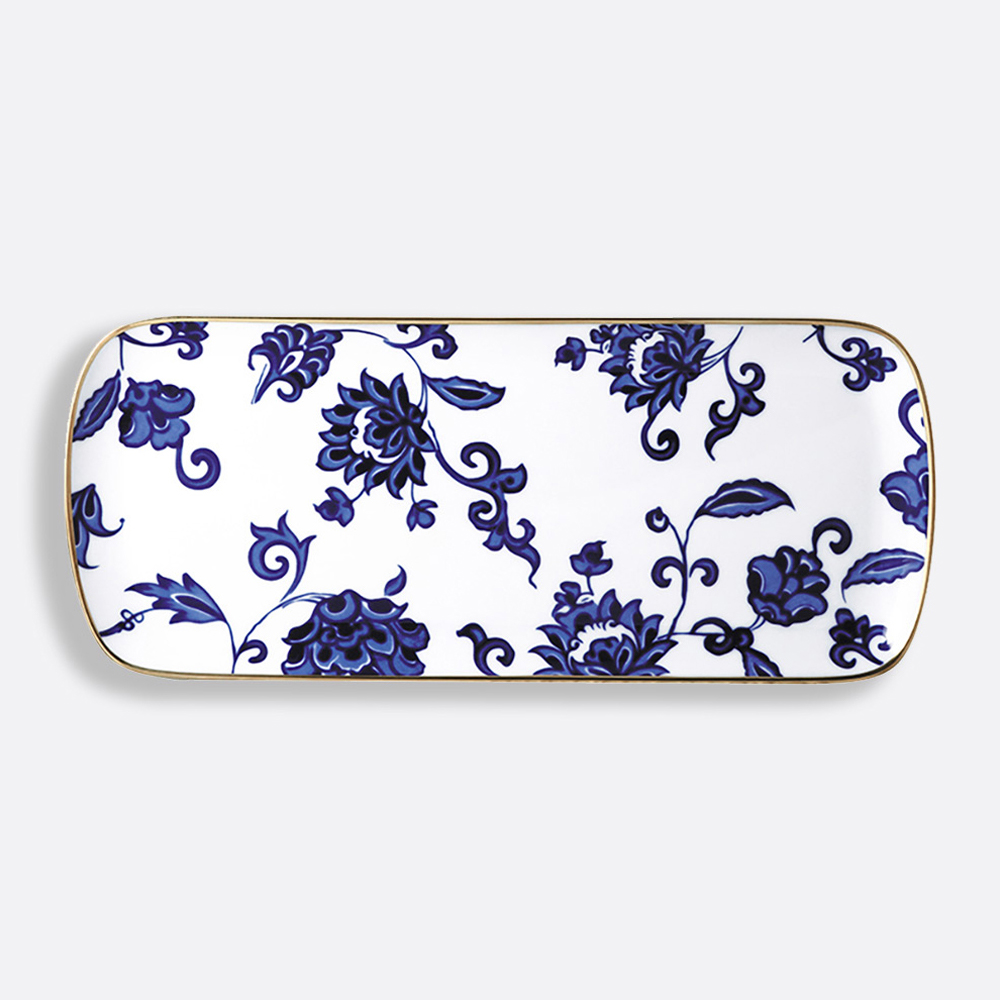 Bernardaud - Phoebe Prince Blue Rectangular Cake Platter | Peter's of ...
