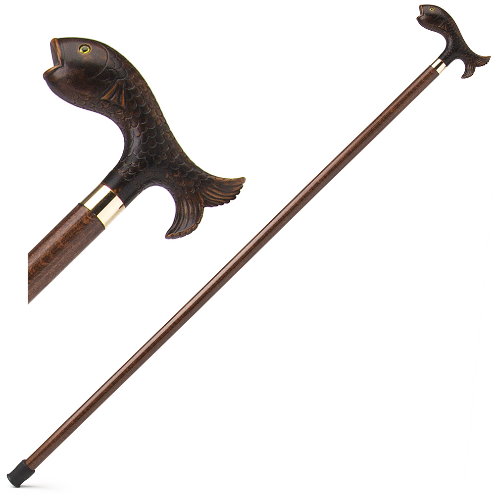 Classic Canes - Brown Fish Cane | Peter's of Kensington