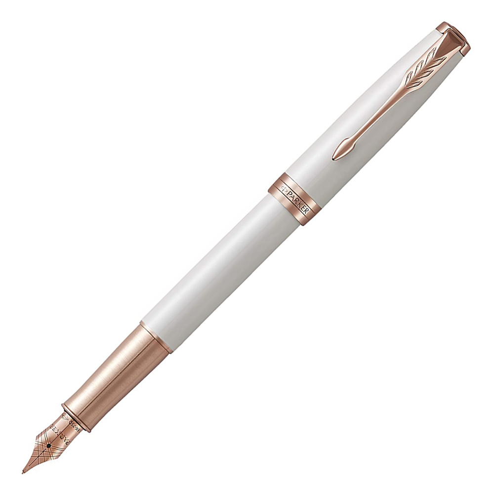 Parker Sonnet Kugelschreiber Perllack Mit Roségold – Elegantes Schreibgerät In Geschenkbox