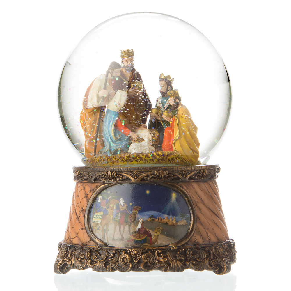 Roman Christmas - Christmas Nativity Scene Snow Globe Small | Peter's ...