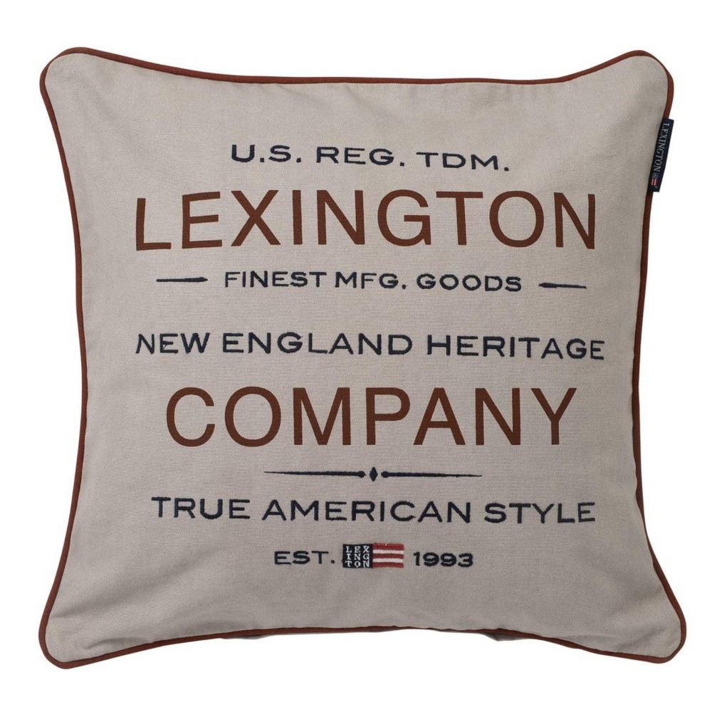 Lexington Kissenbezug Sea Blue/White 50x50 Cm - Bio-Baumwolle Mit Seilpaspel