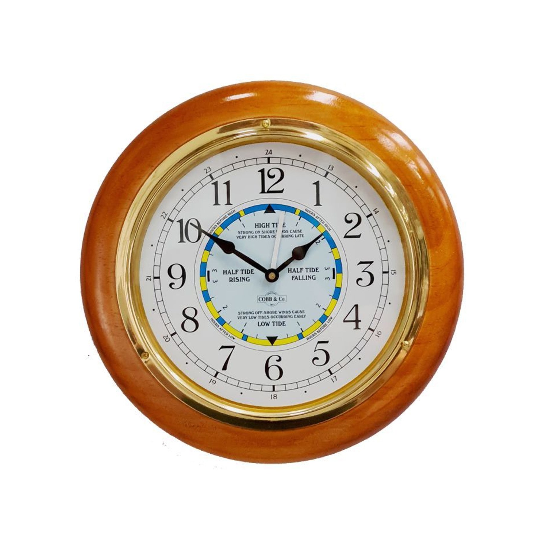 Cobb & Co. - Time & Tide Clock 280mm Oak | Peter's of Kensington