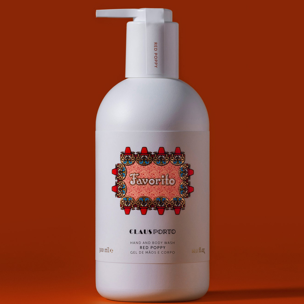 Claus Porto - Favorito Hand & Body Wash Red Poppy 300ml | Peter's of Kensington
