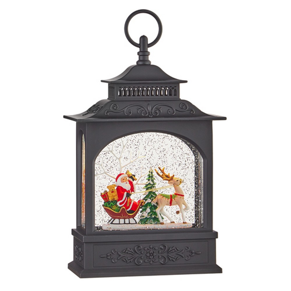 Raz - Santa In Sleigh Lighted Water Lantern 28cm | Peter's of Kensington
