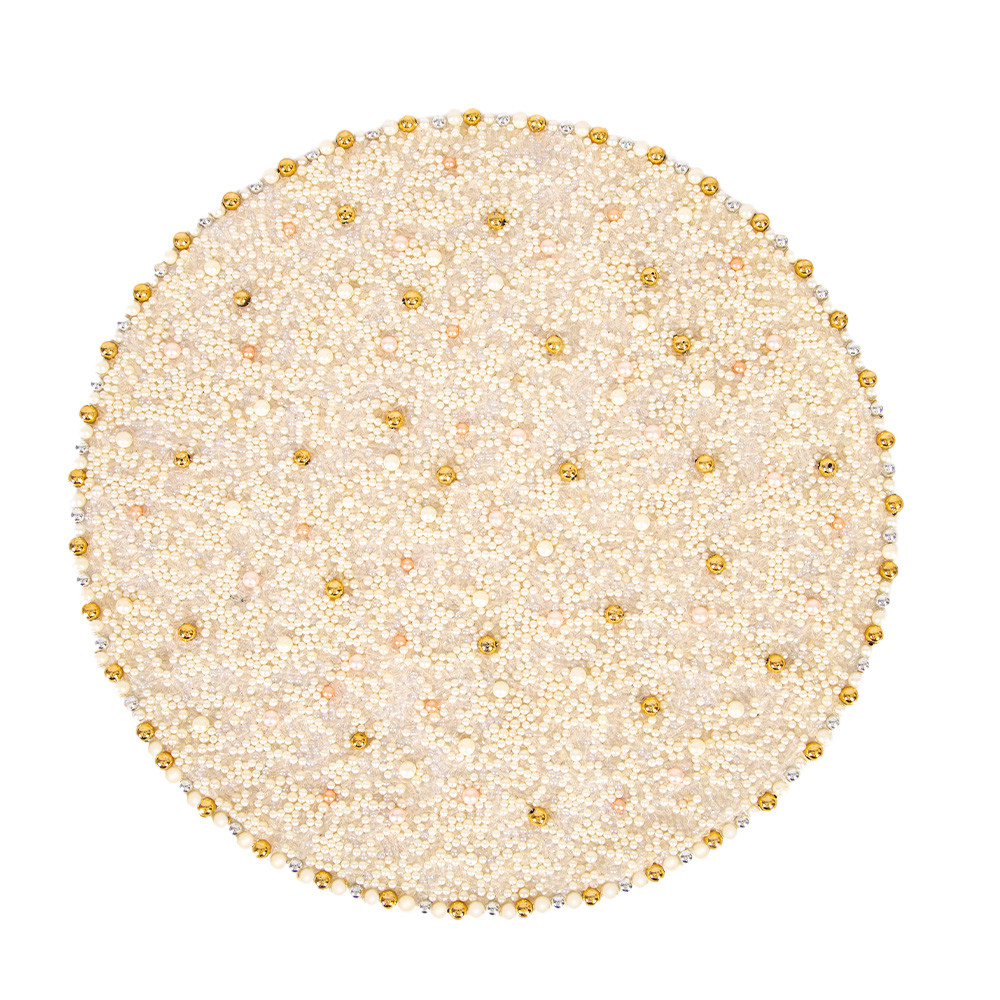 Luxe By Peter's Round Placemat Shimmer Rock Peter's of Kensington