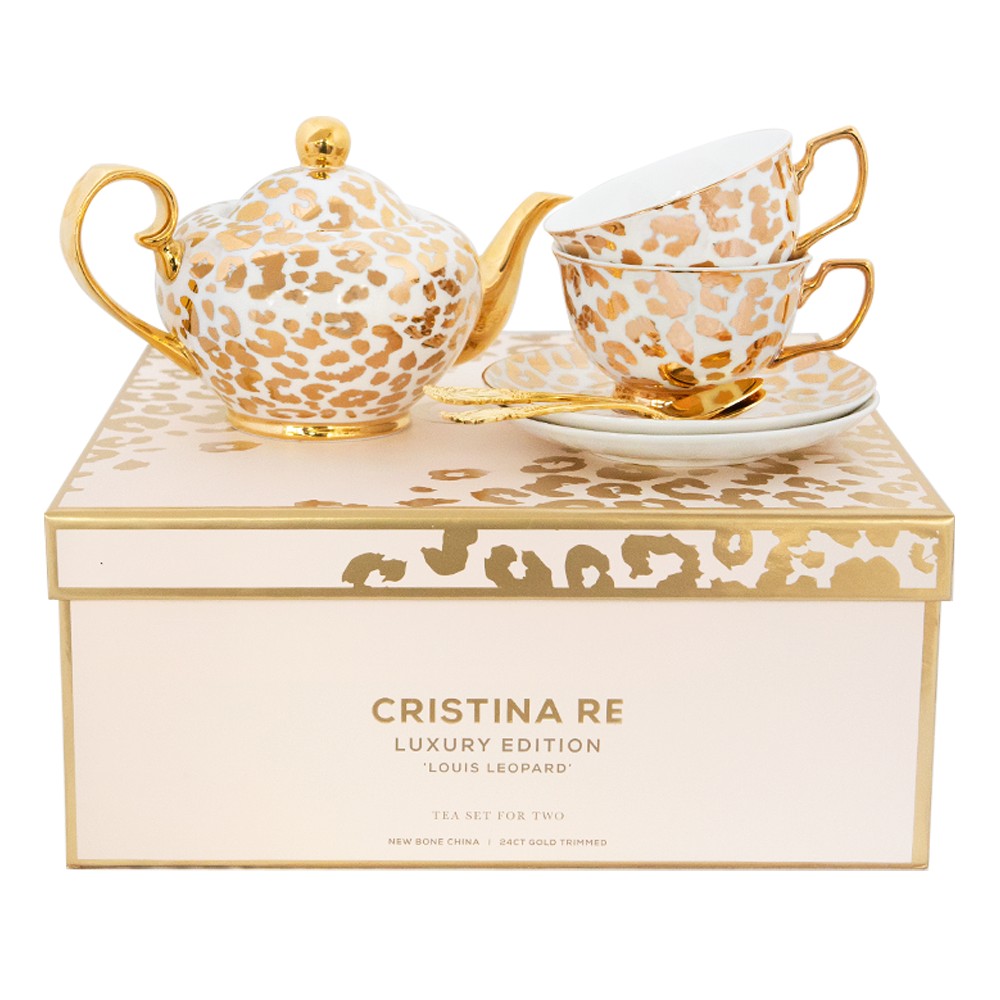 Cristina Re - Luxury Louis Leopard Tea Set 5pce | Peter's of Kensington