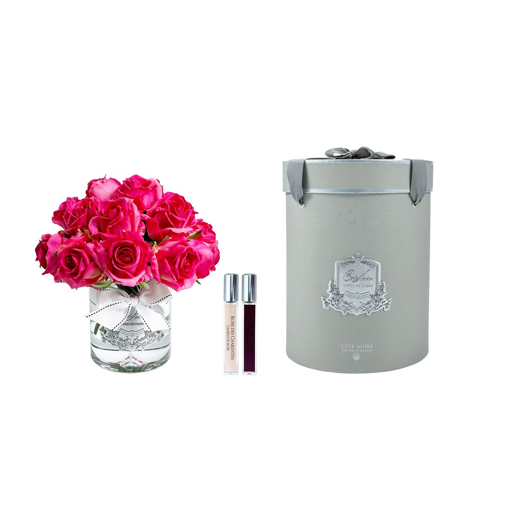 Cote Noire Summer Rose Red In Clear Glass With Gold Badge main image 1
