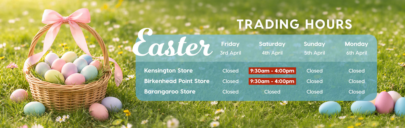 Easter Trading Hours