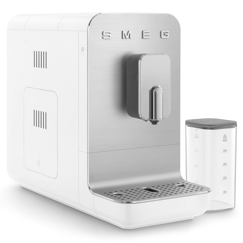 Smeg Bean To Cup Coffee Machine w/Auto Milk System Matte White BCC13WHMAU Peter's of Kensington