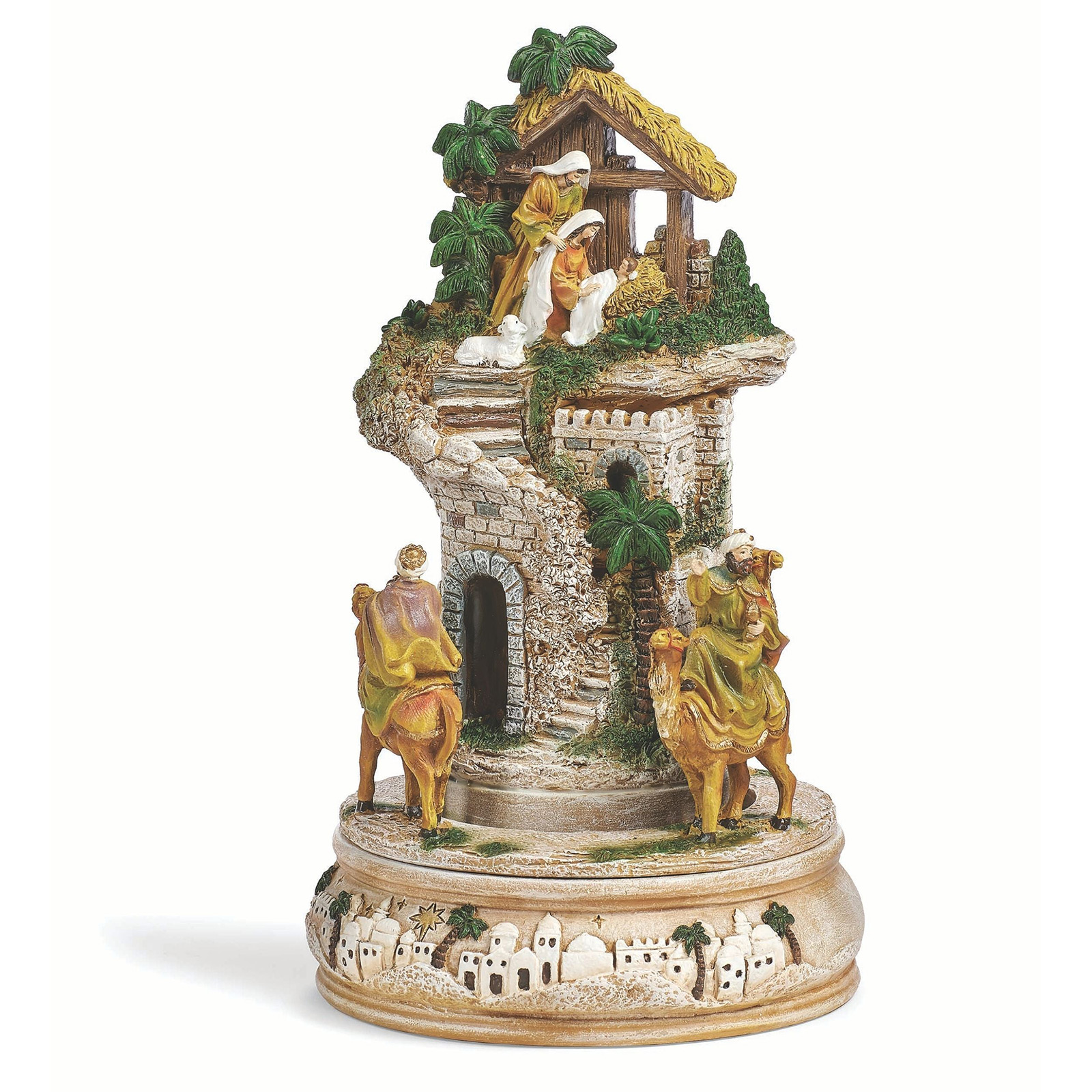 Roman Christmas - Musical Rotating Nativity with Three Kings w/Silent ...